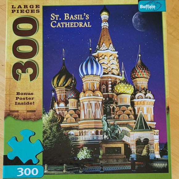 Buffalo "300 Large Piece "St Basil's Cathedral" Puzzle With Poster (106) - Picture 1 of 1